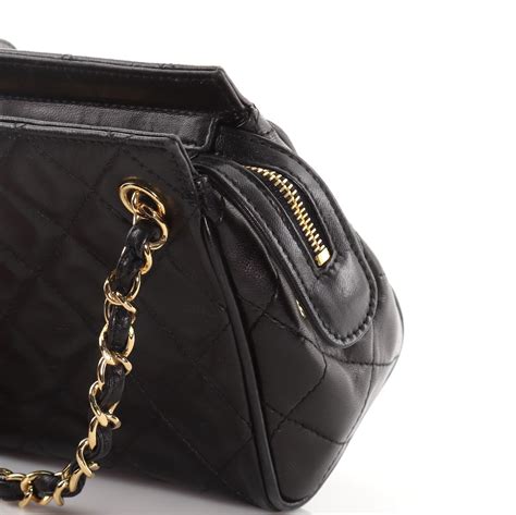 chanel bucket zipper quilted chain bag|chanel wallet on chain size.